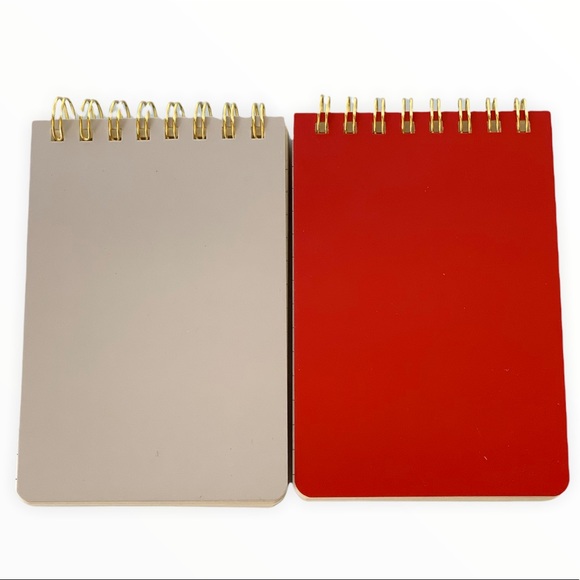 Set of Two Gold Embossed Lined Spiral Notebooks 3" x 4.5", New In Box - Picture 4 of 11